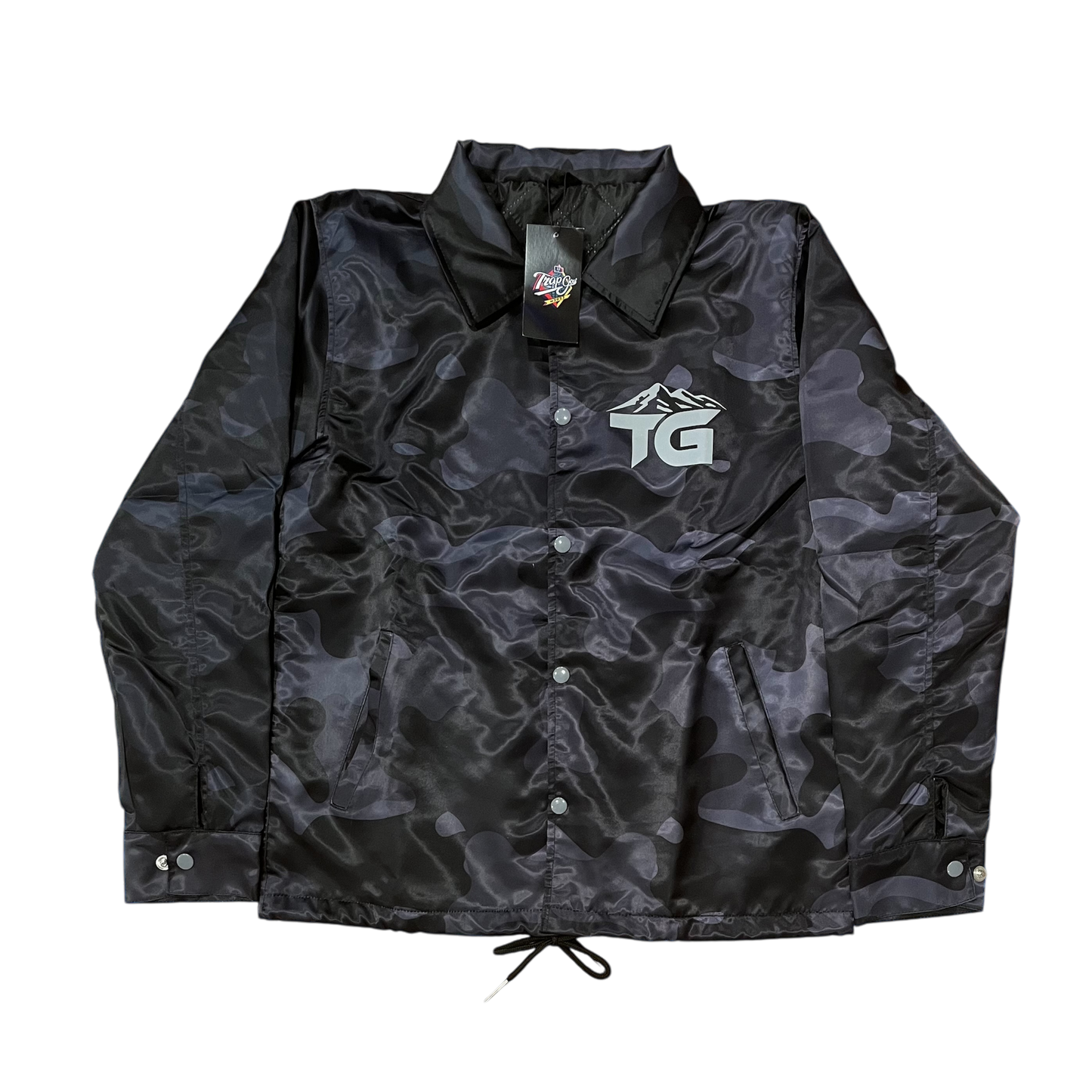 Trap Goat Coach Jacket (Black Camo)