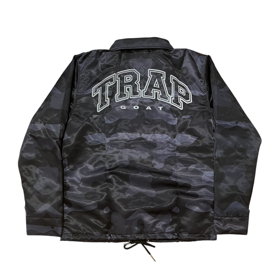 Trap Goat Coach Jacket (Black Camo)